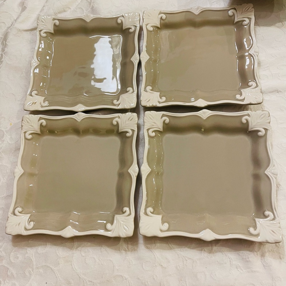 2 beautiful Neiman Marcus 8” salad plates  made  in Portugal